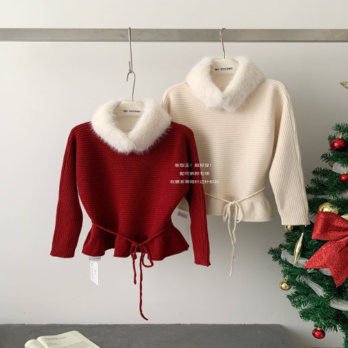 여성용 긴소매 니트