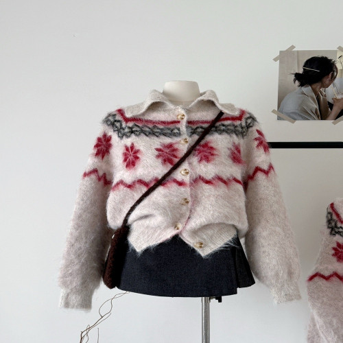 여성용 긴소매 니트