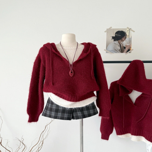 여성용 긴소매 니트