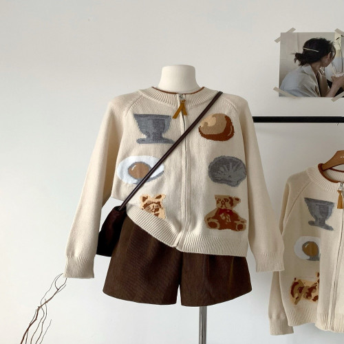 여성용 긴소매 가디건