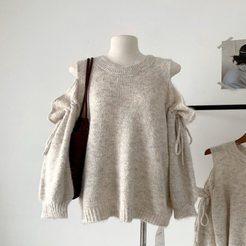 여성용 긴소매 니트