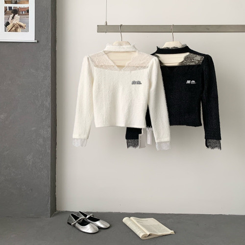 여성용 긴소매 니트