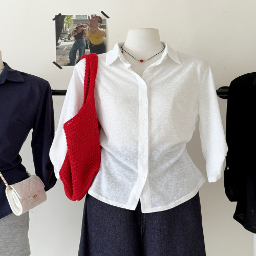 여성용 긴소매 셔츠