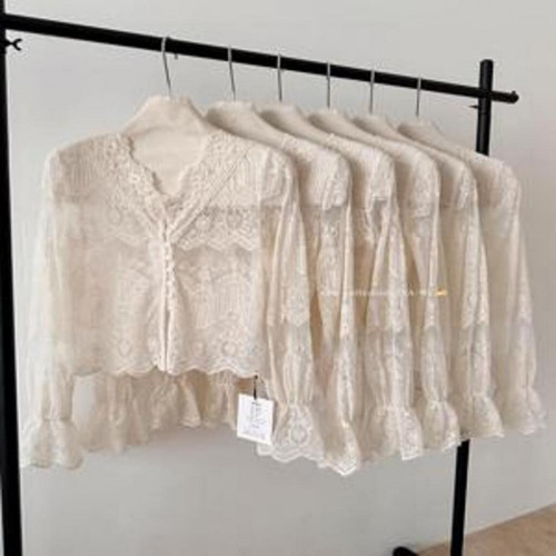 여성용 긴소매 블라우스