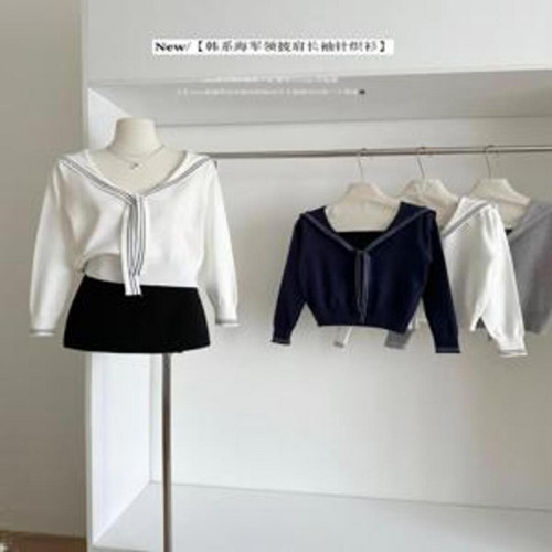 여성용 긴소매 니트