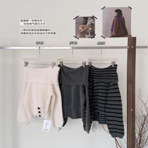 여성용 긴소매 니트