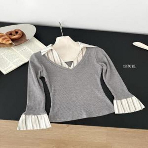 여성용 긴소매 니트