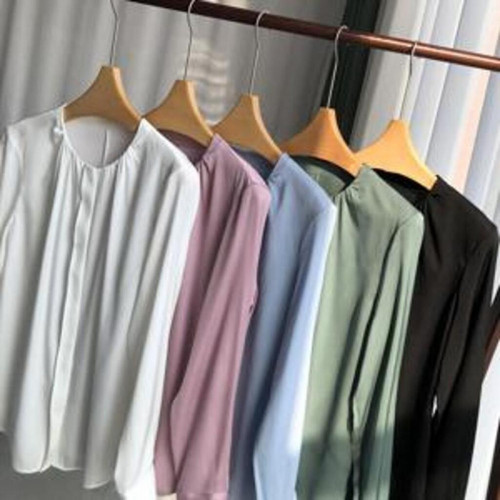 여성용 긴소매 블라우스