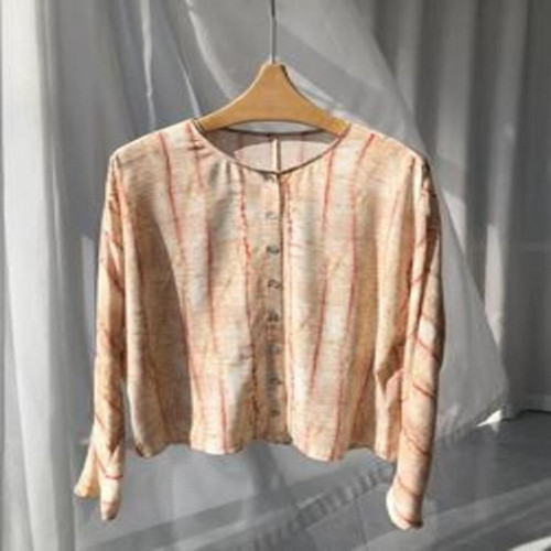 여성용 긴소매 블라우스