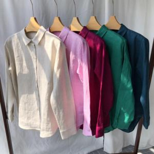 여성용 긴소매 셔츠